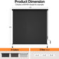 Superjoe Outdoor Roller Shades for Patio New Material with 95% UV Protection, 6'L x 6'W Blinds Roll Up for Gazebo Porch, Deck, Pergola, Blockout Waterproof Protect Privacy, Black
