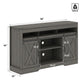 Heynemo TV Stand for 70" TVs, Modern Media Console Storage Cabinet with Sliding Barn Doors, Wooden Entertainment Center for Living Room Bedroom, Dark Gray