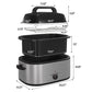 RoyalCraft 22 Quart Electric Turkey Roaster Oven with Visible Glass Lid, with Removable Pan & Rack, Stainless Steel,Silver