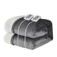 Royalcraft Heated Blanket King Size, Electric Throw Dual Control , 10 Heat Settings, 12 Hours Auto Off, Soft Flannel and Sherpa, Machine Washable , Grey