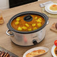 SUNVIVI Small Slow Cooker 4QT, Mini Food Warmer with 3 Heating Settings, Removable Ceramic Pot, Dishwasher Safe Glass Lid, Stainless Steel