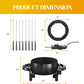 Electric Fondue Pot Set 3 Quart Fondue Set for Melting Chocolate Cheese with 8 Color-Coded Forks