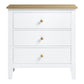 May in Color Large Nightstand with 3 Spacious Drawers, Modern Bedside Table with Solid Wood Knobs for Bedroom Living Room