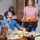 Sunvivi 24 Quart Electric Turkey Roaster Oven with Visible Glass Lid,Removable Pan & Rack, Stainless Steel, Black