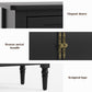 Heynemo 3-Door Storage Cabinet, Sideboard Cabinet with Adjustable Shelves, Ideal for Entryway, Living Room, Dining Room, Black