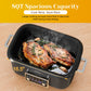 Heynemo 8QT 12-in-1 Programmable Slow Cooker, Multi-Cooker with Timer, Temperature Control, Removable Non-Stick Pot & Dishwasher-Safe Glass Lid, Black