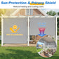 Heynemo 6'x 8' Outdoor Roller Shade, Cordless Patio Shade with Crank Handle, 95% UV Protection Outdoor Blind for Porch, Gazebo, Pergola, Gray