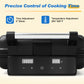 Sunvivi 4-Slice Belgian Waffle Maker, 1200W Waffle Iron with LCD Timer, Temp Control & Nonstick Plates, Stainless Steel, Black