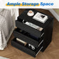May in Color Black Handle?Free 3?Drawer Dresser Set of 2, Tall Nightstand, Modern Storage Cabinet for Bedroom, Living Room, Office