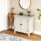 May in Color 2-Door Wood Buffet Cabinet, Bohemian Farmhouse Sideboard, for Entryway, Bedroom, Dining & Living Room, White