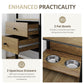 Dog Crate Furniture with Display Shelf, Decorative Dog Crate with Dog Bowl, Cat Litter Box Furniture Industrial Bookshelf, Furniture Style Dog Crate for Medium Dog, Brown