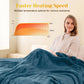 SUNVIVI Electric Heated Blanket, 84" x 62" Twin Size Electric Blanket with 10 Heating Levels and 12 Hours Auto-Off, Soft Flannel Blanket with ETL Certification,Blue