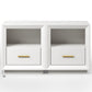 May in Color Charging Nightstand Set: Modern Bedside Tables with Large Drawer, 2 USB-C Outlets, Storage Cabinet for Bedroom, Dorm, Set of 2, White