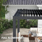12'x16' Adjustable Louvered Pergola, Heavy-Duty Aluminum Outdoor Pergola, Metal Hardtop Pergola with Adjustable Roof for Patio, Deck, Garden, Yard, Black