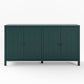 Heynemo Sideboard Buffet, 58'' Mid Century Modern Sideboard Buffet with 4 Doors and Adjustable Shelves, Sideboard Buffet for Entryway, Dining Room, Living Room, Bedroom, Turquoise