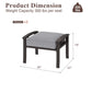 Heynemo Durable Iron Patio Footstool with Cushions ¨C Stable, Weather-Resistant Outdoor Ottoman for Relaxation & Extra Seatin, Black