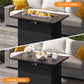 Heynemo 43" Outdoor Propane Fire Pit Table with Waterproof Cover, 2-in-1 50,000 BTU Gas Fire Table with Lid & Decorative Lava Rocks