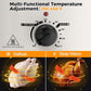 Superjoe 8QT Electric Roaster Oven, Self-Basting Lid, Defrost Warm Function, Removable Pan and Rack, Stainless Steel, White