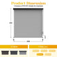 Superjoe Outdoor Roller Shades with 95% UV Blockout, 8'L x 8'W Exterior Cordless Patio Shades Roll Up Outdoor Blinds for Porch Gazebo, Blockout Waterproof Protect Privacy, Grey