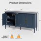 May in Color Console Cabinet, 58'' Wood Sideboard Buffet Cabinet, for Entryway, Living Room, Bedroom, Dining Room, Blue