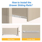May in Color Fluted 6 Drawer Dresser, Wide Modern Chest of Drawers, Large Wood Storage Cabinet Organizer for Bedroom, Living Room, Hallway, Entryway, Beige