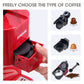 Homepraise 3 IN 1 Multi Capsules Coffee Machine,coffee machine with automatic cleaning function,for Strong Espresso,Americano Coffee,Cappuccino,Macchiato et,Red