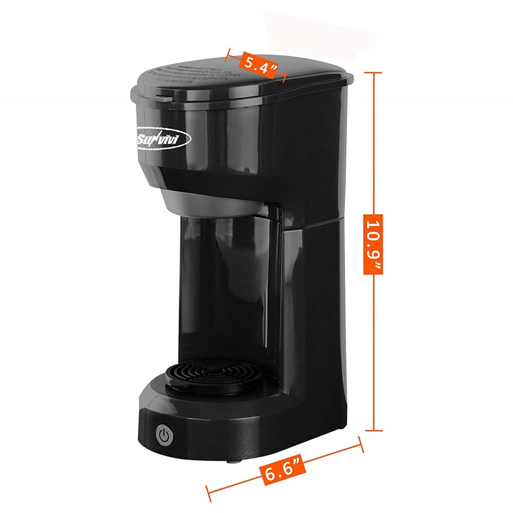 Superjoe Single Serve Black 1-Cup Drip Coffee Maker