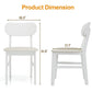 May in Color Wooden Dining Chairs Set of 2, Modern Dining Chairs with Rubberwood Legs, 350LBS Capacity, Leather Side Seat for Kitchen, Dining Room, Living Room, Home Office, Terrace, Courtyard, White