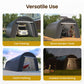 CozyHome 12' x 25' Domed Carport with 4 Cloth Bags, Portable Garage with 2 Roll-up Doors, All-Weather Storage Shelter Shed for Cars, Truck, or Garden Tools