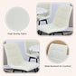 Royalcraft Modern Kitchen Chairs, Dining Chairs Set of 4, White Dining Chairs with Cushion Seat and Metal Legs for Living Room, Bedrooms, Kitchen, Beige