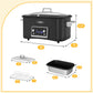 Sunvivi 8-Quart 12-in-1 Programmable Slow Cooker Roaster Oven, Multi-Cooker with Digital Timer, Adjustable Temperature, Removable Non-Stick Pot & Dishwasher-Safe Glass Lid, Black