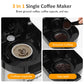 3-in-1 Iced & Hot Coffee Maker, Single Serve Machine with 2 Cup Trays for K-Cups & Ground Coffee, Removable Water Reservoir, Brew Sizes 6 to 14oz, Self-Cleaning, Black