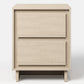 Heynemo 2-Drawer Dresser, Modern Wood Design with Clean Edges, Versatile Storage for Bedroom, Living Room, Office, and Entryway, Beige