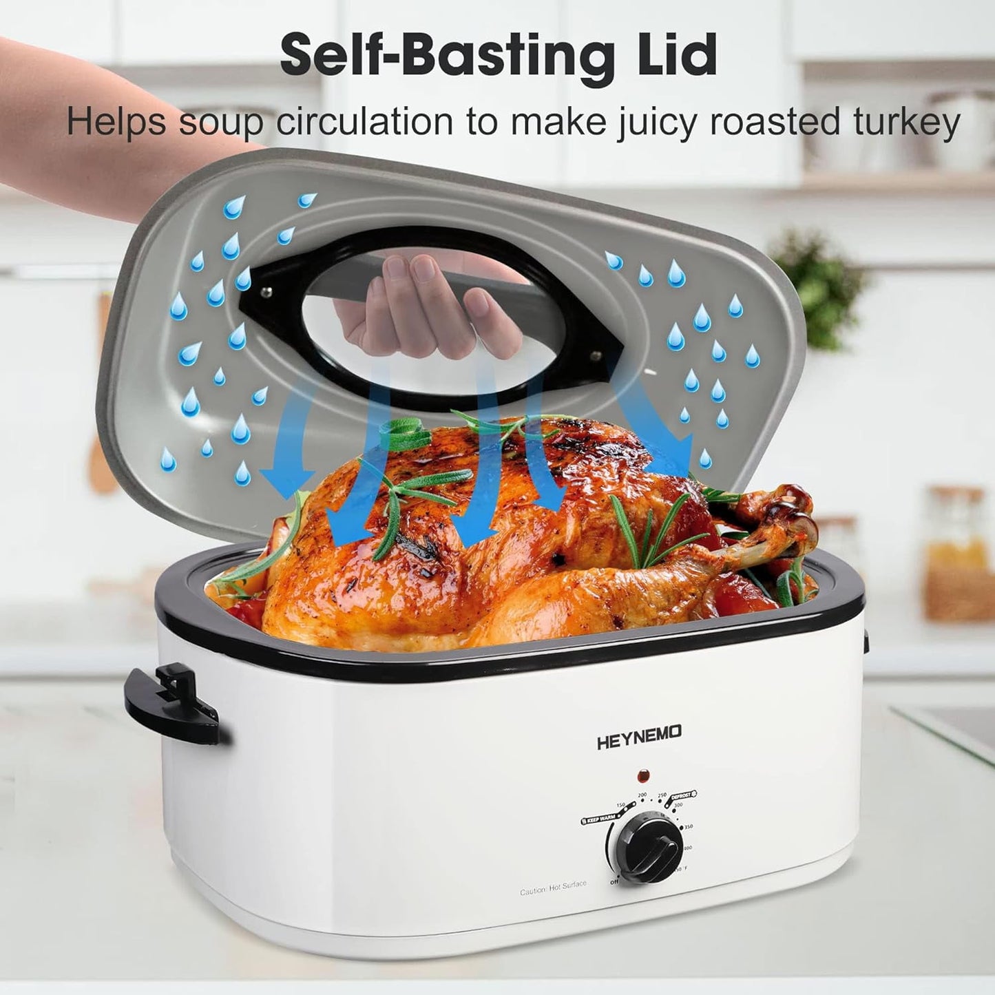 Superjoe Electric Roaster Oven 1450W 26 qt Electric Rotisserie and Roaster