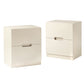 May in Color 2-Drawer Nightstand Set of 2, Handless Bedside Table for Bedroom, Living Room, Hallway, Beige