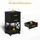 May in Color Tall Nightstand Set of 2, Side Table with 2 Drawers and Open Shelf Below, for Bedroom, Living Room, Home Office, Black