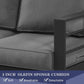 Heynemo 3 Seats Patio Aluminum Sofa Furniture, Metal Outdoor Couch with Cushions, Dark Grey