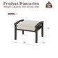 Heynemo Durable Iron Patio Footstool with Cushions ¨C Stable, Weather-Resistant Outdoor Ottoman for Relaxation & Extra Seatin, Black