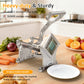 French Fry Cutter with 1/2 Inch and 3/8 Inch Blades 6-wedge Slicer Stainless Steel
