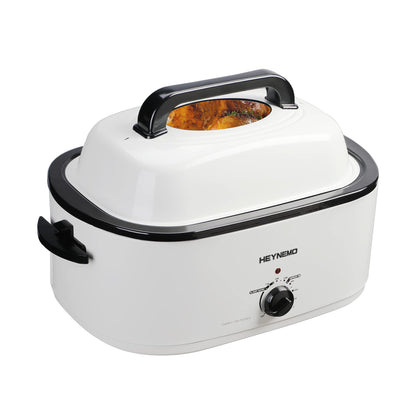 HEYNEMO Roaster Oven 24 Quart, Electric Roaster Oven, Turkey Roaster Oven Electric with Self-Basting Lid