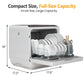 Portable Countertop Dishwasher with 152OZ Water Tank 6 Smart Wash Modes