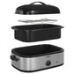 Sunvivi 14 Quart Electric Roaster with Self-Basting Lid - 14 QT / Silver