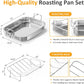 Sunvivi 15.6 inch Roasting Pan with V-Shaped Rack