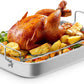 Sunvivi 15.6 inch Roasting Pan with V-Shaped Rack