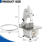 Sunvivi 1500W Electric Meat Bandsaw Bone Sawing Machine 0.16-7.9 Inch Cutting Thickness
