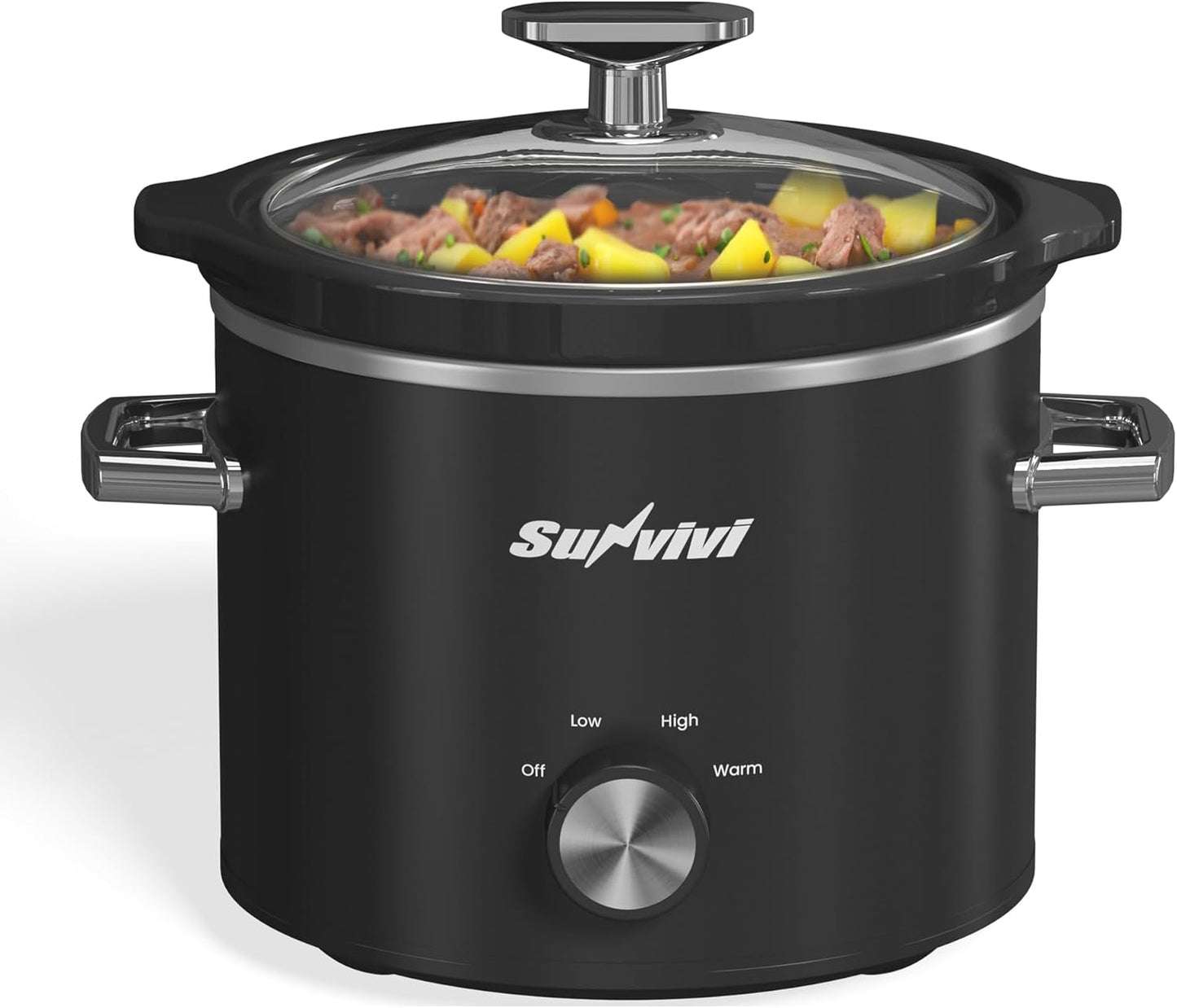 Sunvivi 2 Quart Slow Cooker - Black