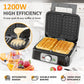 Sunvivi 2 Slices Waffle Maker: Electric Waffle Iron with Adjustable Temperature Control Nonstick Waffle Machine