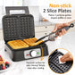 Sunvivi 2 Slices Waffle Maker: Electric Waffle Iron with Adjustable Temperature Control Nonstick Waffle Machine