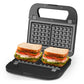 Sunvivi 3 in 1 Electric Sandwich Maker 750W Black - Electric Waffle Makers