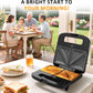 Sunvivi 3 in 1 Electric Sandwich Maker: Panini Press Grill and Waffle Iron Set